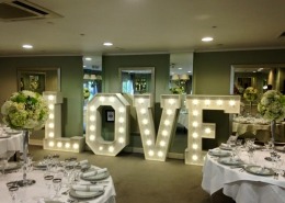 5ft LOVE letter hire the goodwood hotel cedar suite chichester