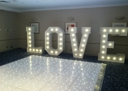 LOVE and 12ft Dancefloor at Solent Spa Hotel