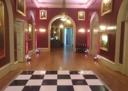 Goodwood House Black White Floor with Uplighters