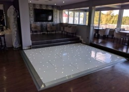 white LED dancefloor at skylarks golf and country club