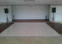 14ft x 14ft white LED dancefloor at froyle park