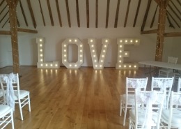 5ft LOVE at Skylarks Golf Barn