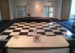 black and white dancefloor at botley grange hotel
