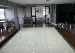 skylarks wedding venue long white led dancefloor hire
