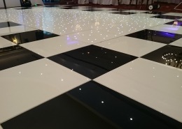 portsmouth marriott black and white dancefloor with white led middle