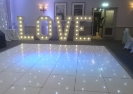 new place 5ft love backdrop white led dancefloor