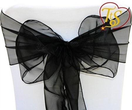 Black Organza Sash