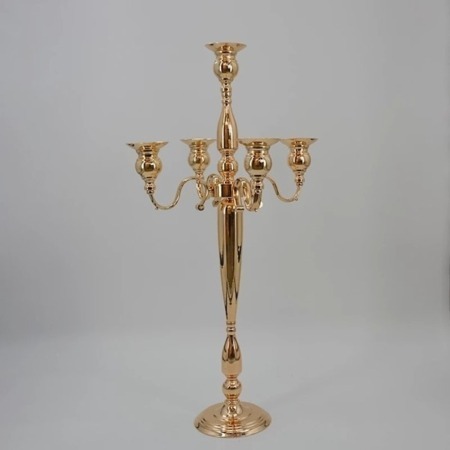 83cm high Candle Holders 5-arms Metal Gold Candelabras