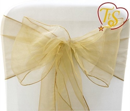 Light Gold Organza Sash