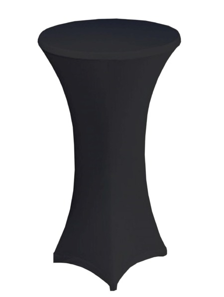 Spandex Poseur Cocktail Table Cloth Black 60cm