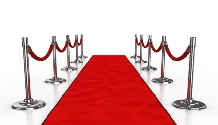 Woven Back 1m wide x 5.5m long Red Aisle Runner Carpet