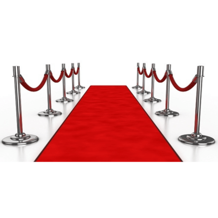 Woven Back 1m wide x 4.5m long Red Aisle Runner Carpet