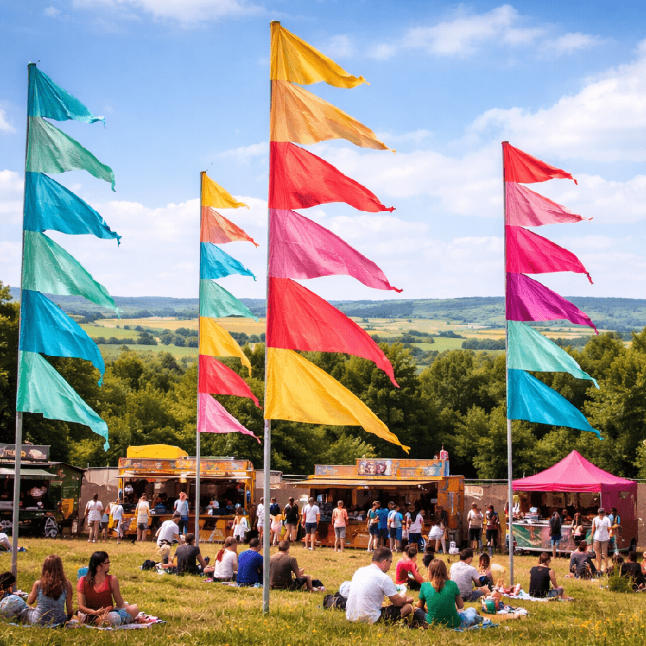 4.5m Festival Silk Festival Flags